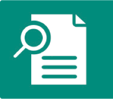 Magnifying glass on paper