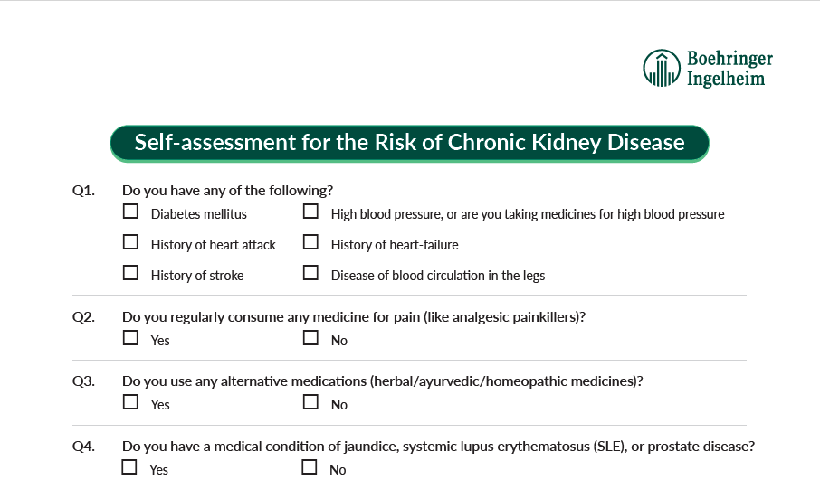 Self-Assessment for Chronic Kidney Disease Risk
