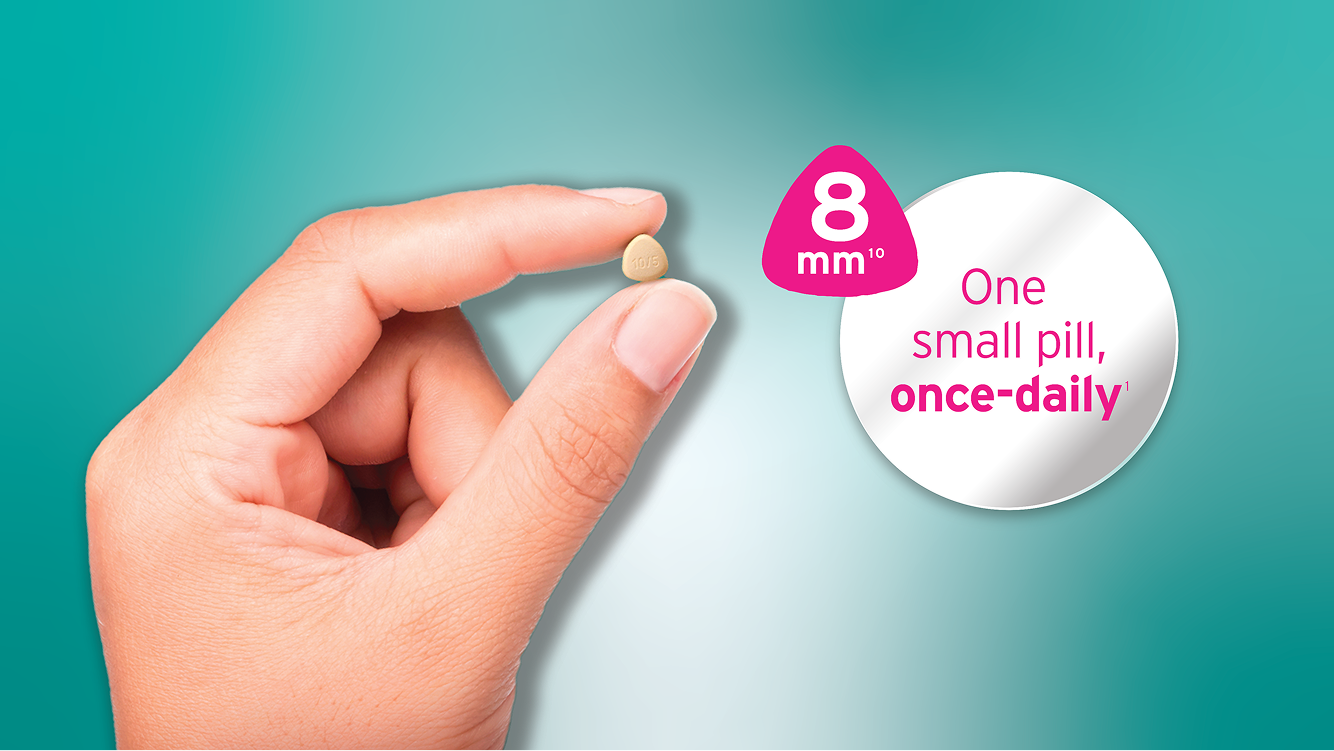 One small pill once daily1
