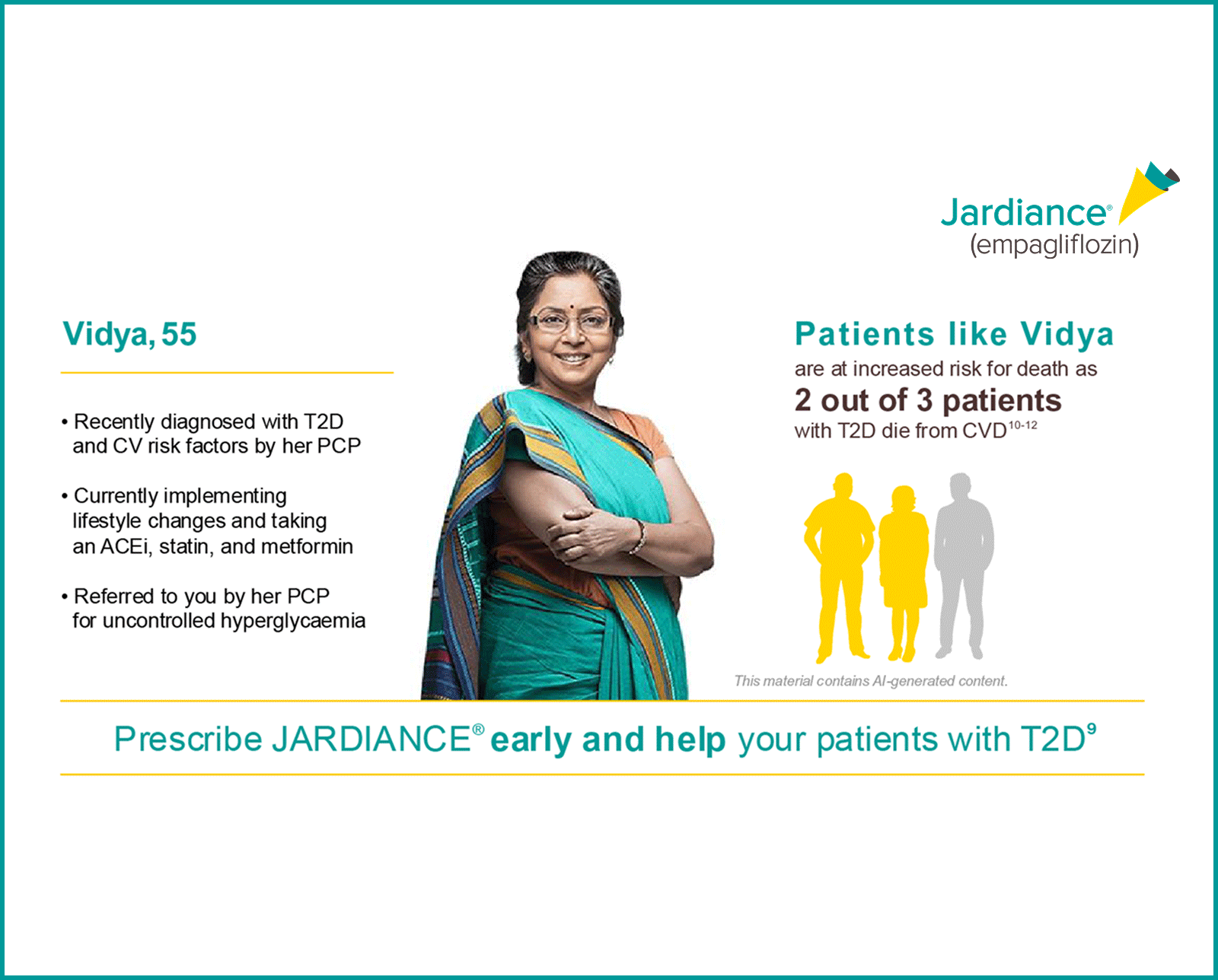banner-Prescribe JARDIANCE® as early, foundational T2D treatment1